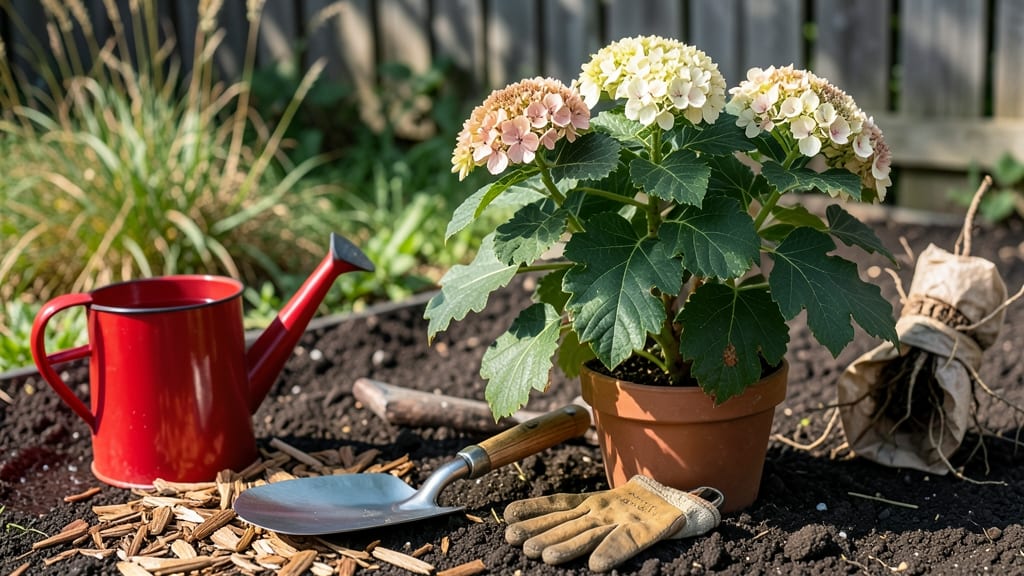 Transplanting Oak Leaf Hydrangea: Root-Bound Revival for Bold, Sun-Loving Growth
