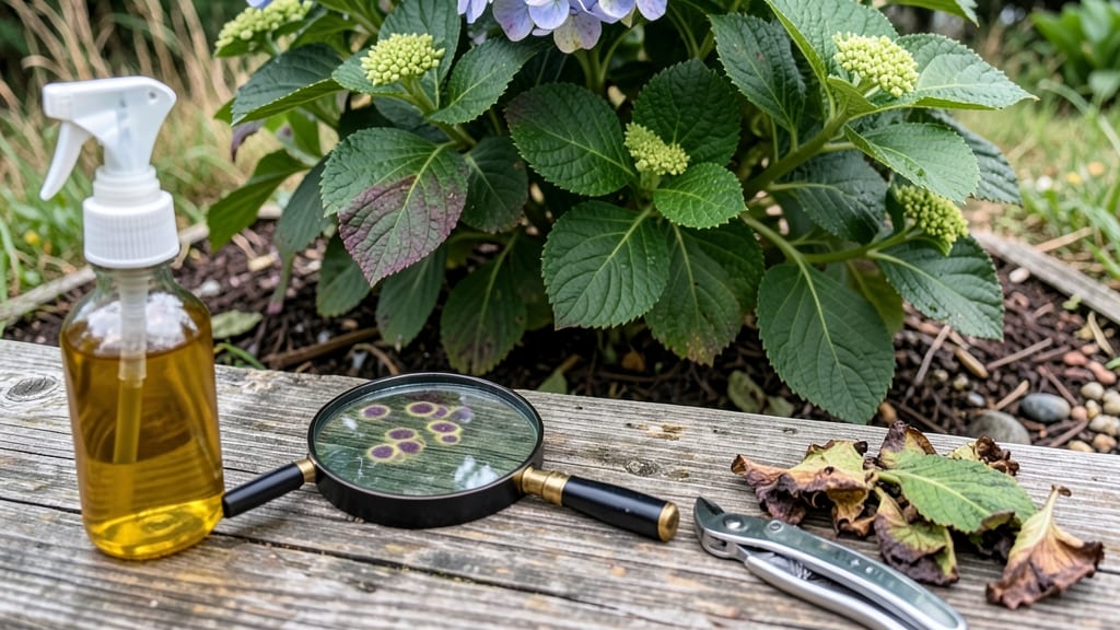 Cercospora Leaf Spot on Hydrangeas: Fungal Fix With Vinegar and Copper Spray
