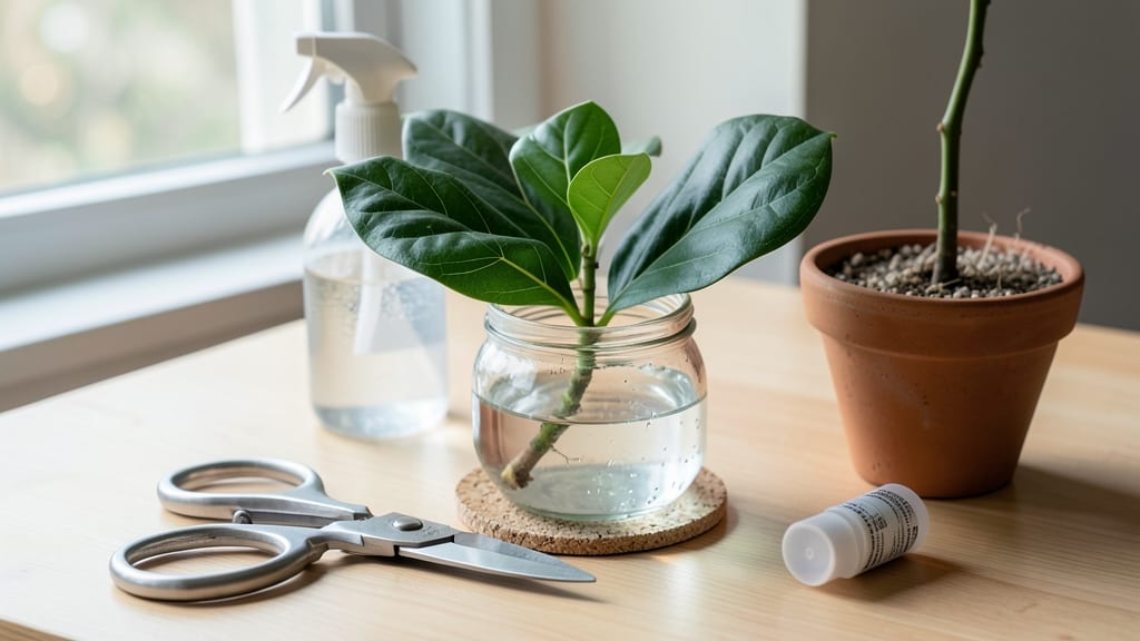 Propogating Fiddle Leaf Fig: Fast Root Growth in Water or Soil