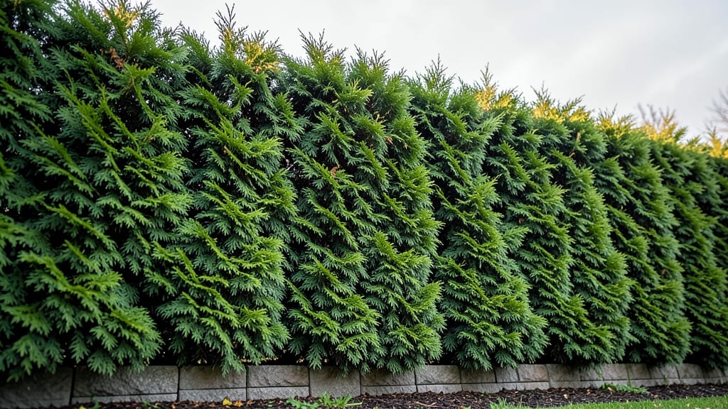 Arborvitae Hedge for Evergreen Year-Round Privacy