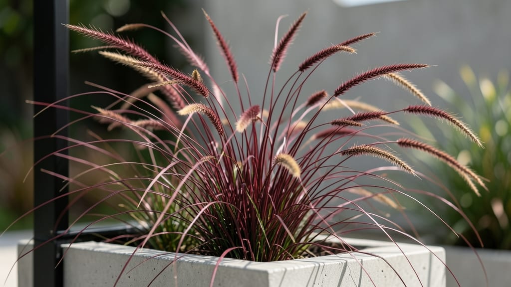 Dwarf Fountain Grass with Red Stems