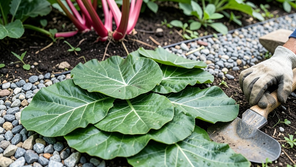 Rhubarb Leaf Stepping Stones: Rustic Garden Pathway With Zero Waste