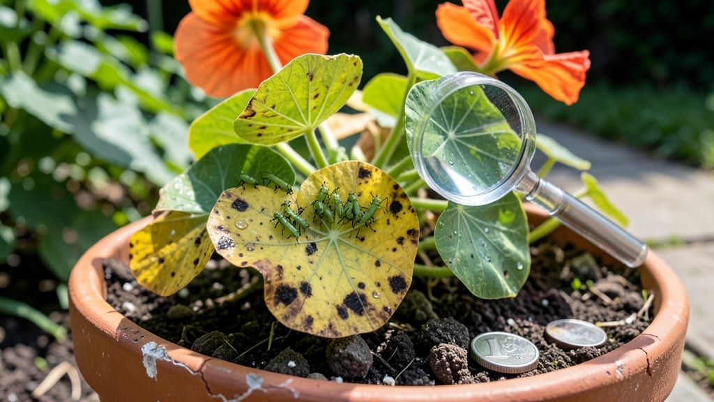 Nasturtium Leaf Problems: Copper Spray Cure for Crispy Revival