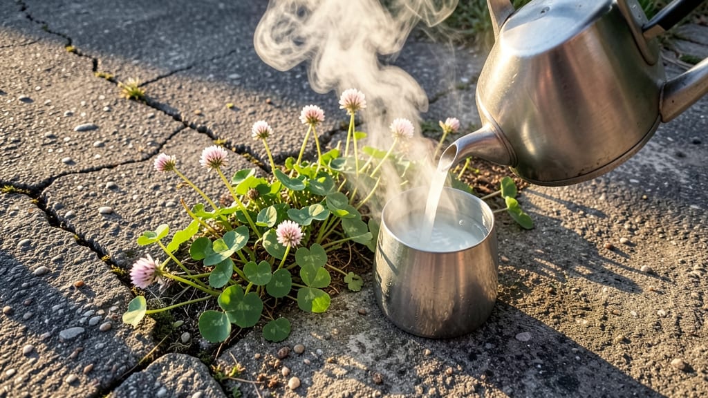 Boiling Water Treatment for Driveways