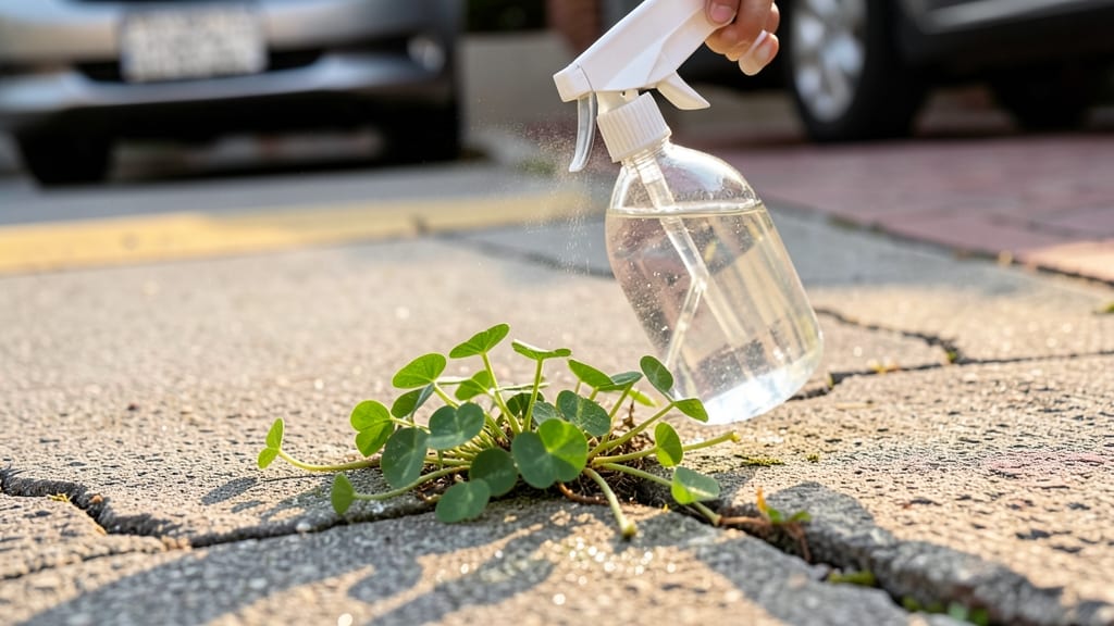 Vinegar Spray for Targeted Weed Kill