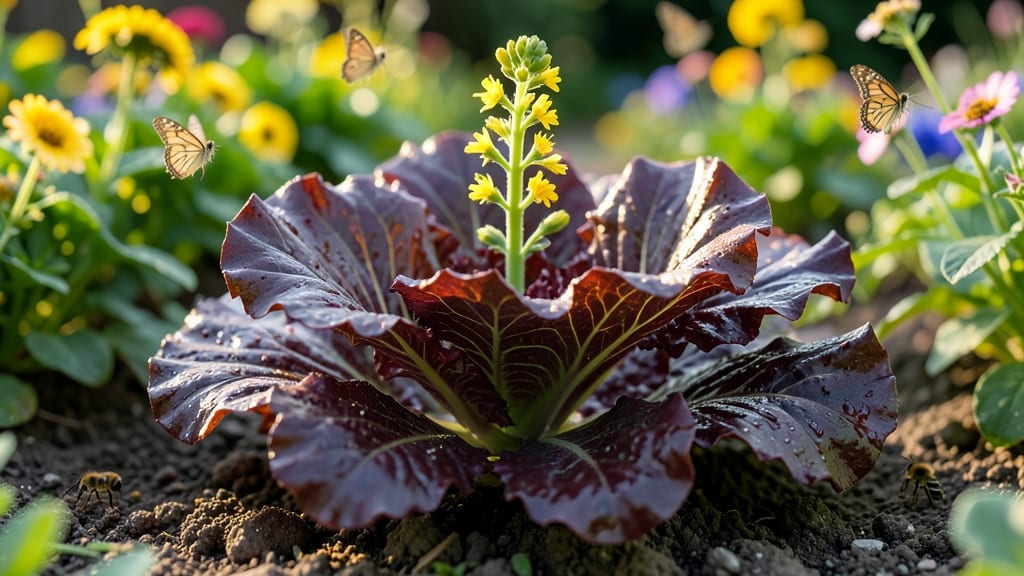 Red Leaf Lettuce (Lactuca sativa)
