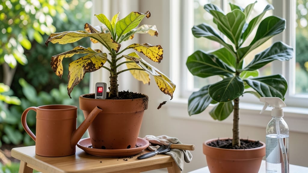 How to Fix Overwatered Fiddle Leaf Fig: Root Rot Rescue in 3 Easy Steps